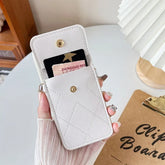 Cartoon Leather Wallet Phone Case with Lanyard